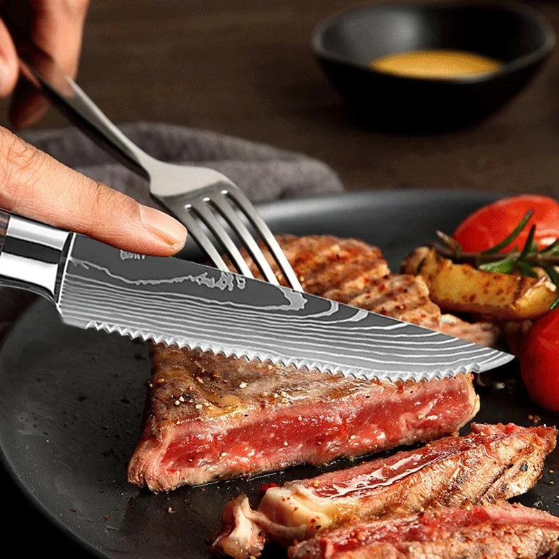 Stainless Steel Steak Knife Sharp Blade for Kitchen and Filleting