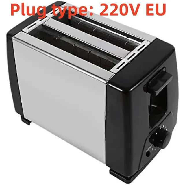 Stainless Steel Toaster with Extra-Wide Slots and One-Click Cancel