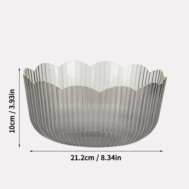 Plastic Salad Mixing Bowl Large-Capacity Transparent Bowl for Kitchen