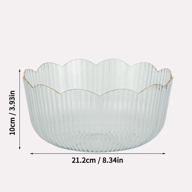 Plastic Salad Mixing Bowl Large-Capacity Transparent Bowl for Kitchen