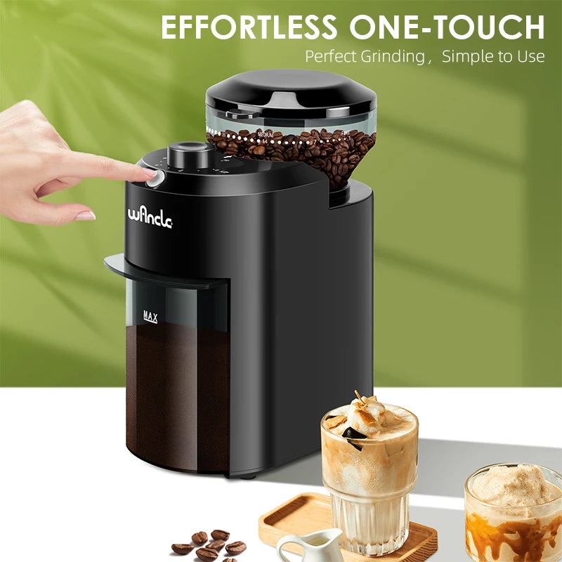 Electric Burr Coffee Grinder Adjustable Burr Mill Coffee Bean Grinding